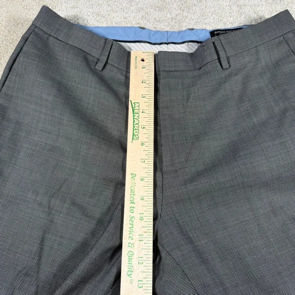 Banana‎ Republic Dress Pants Mens 35x32 Grey Tailored Slim Fit 100% Wool READ